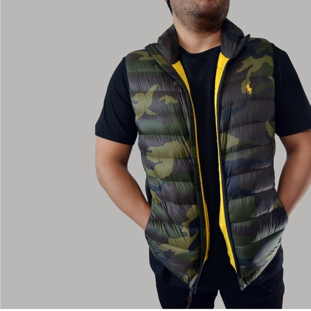 Ralph Lauren Men's Green Camouflage Vest